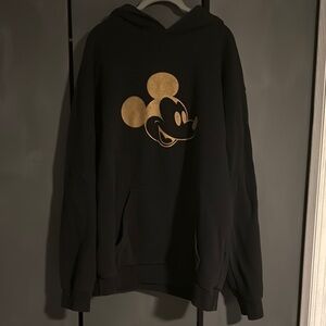 Disney Black Hoodie with Gold Mickey Mouse